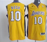 nba los angeles lakers #10 nash yellow(revolution 30 swingman)