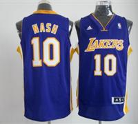 nba los angeles lakers #10 nash purple(revolution 30 swingman)