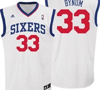 NBA Philadelphia 76ers #33 Andrew Bynum White Jersey