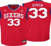 NBA Philadelphia 76ers #33 Andrew Bynum Red Jersey