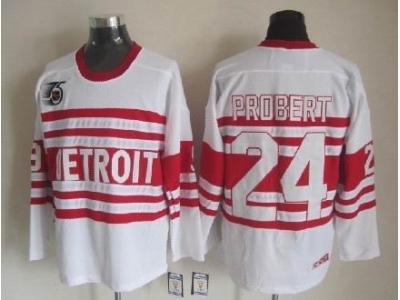 nhl Detroit Red Wings #24 Authentic 75TH ccm Jerseys White