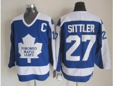 nhl Toronto Maple Leafs #27 Sittler 1978 CCM Vintage Throwback Blue