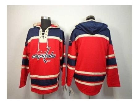 NHL Jerseys Washington Capitals Blank Red(Pullover hooded sweatshirt) (1)