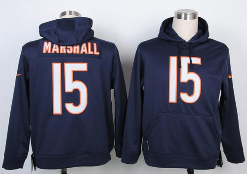 Chicago Bears 15 brandon marshall Pullover Hoodie Navy Blue