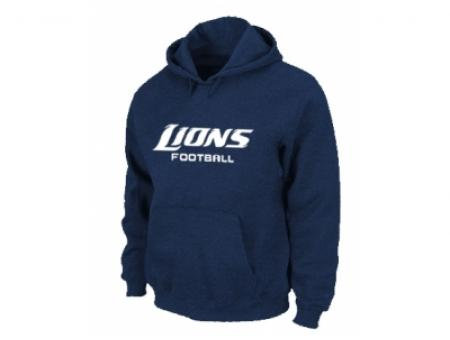 Detroit Lions Authentic font Pullover Hoodie D.Blue Detroit Lions Authentic font Pullover Hoodie D.Blue