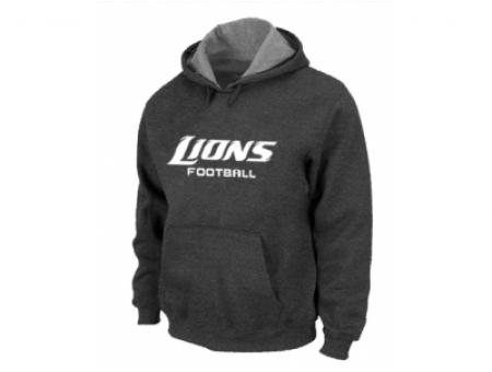 Detroit Lions Authentic font Pullover Hoodie D.Grey Detroit Lions Authentic font Pullover Hoodie D.Grey