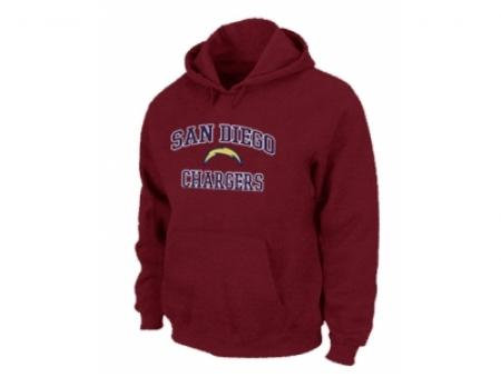 San Diego Charger Heart & Soul Pullover Hoodie RED San Diego Charger Heart & Soul Pullover Hoodie RED