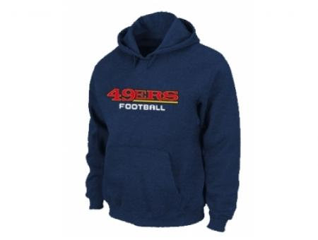 San Francisco 49ers Authentic font Pullover Hoodie D.Blue