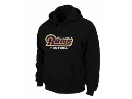 Los Angeles Rams Authentic font Pullover Hoodie Black Los Angeles Rams Authentic font Pullover Hoodie Black