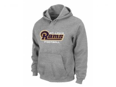 Los Angeles Rams Authentic font Pullover Hoodie Grey Los Angeles Rams Authentic font Pullover Hoodie Grey