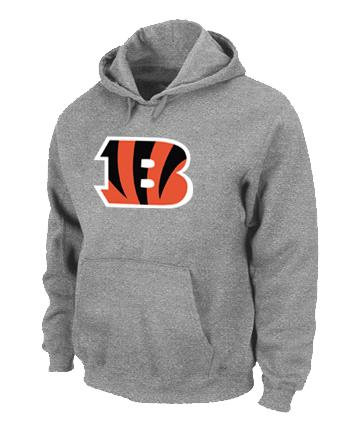 Cincinnati Bengals Logo Pullover Hoodie Grey Cincinnati Bengals Logo Pullover Hoodie Grey