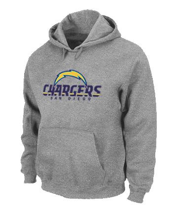 San Diego Chargers Authentic Logo Pullover Hoodie Grey San Diego Chargers Authentic Logo Pullover Hoodie Grey