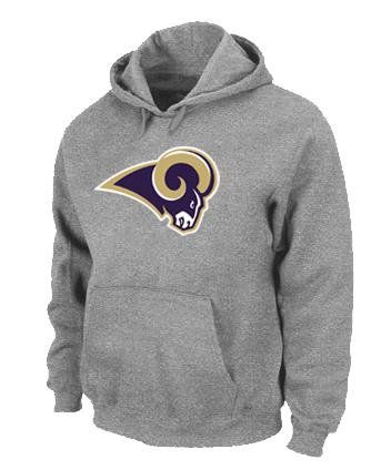 Los Angeles Rams Logo Pullover Hoodie Grey