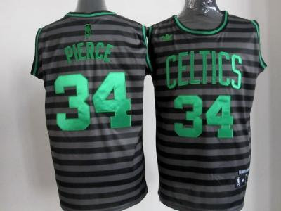 nba boston celtics #34 pierce grey(black strip) nba boston celtics #34 pierce grey(black strip)
