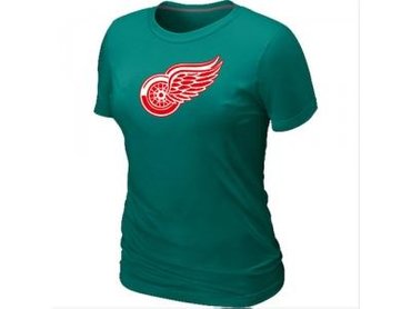 Women NHL Detroit Red Wings Big & Tall Logo L.Green T-Shirt