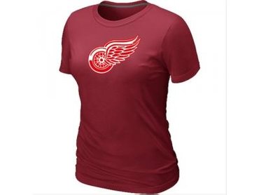 Women NHL Detroit Red Wings Big & Tall Logo Red T-Shirt