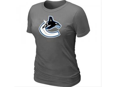 Women NHL Vancouver Canucks Big & Tall Logo D.Grey T-Shirt Women NHL Vancouver Canucks Big & Tall Logo D.Grey T-Shirt