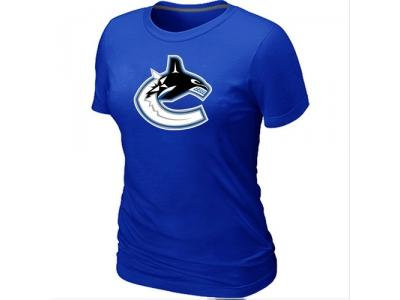 Women NHL Vancouver Canucks Big & Tall Logo Blue T-Shirt Women NHL Vancouver Canucks Big & Tall Logo Blue T-Shirt