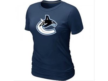 Women NHL Vancouver Canucks Big & Tall Logo D.Blue T-Shirt Women NHL Vancouver Canucks Big & Tall Logo D.Blue T-Shirt