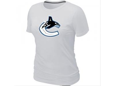 Women NHL Vancouver Canucks Big & Tall Logo White T-Shirt Women NHL Vancouver Canucks Big & Tall Logo White T-Shirt