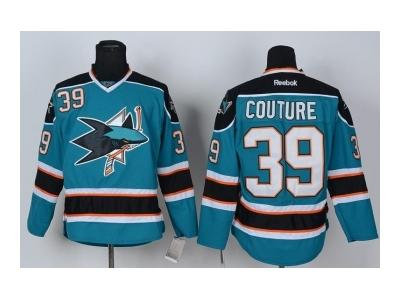 nhl jerseys san jose sharks #39 couture blue