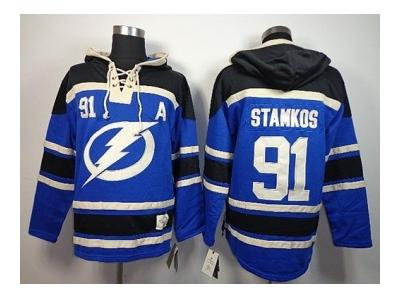 nhl jerseys tampa bay lightning #91 stamkos blue-black(pullover hooded sweatshirt)(patch A) nhl jerseys tampa bay lightning #91 stamkos blue-black(pullover hooded sweatshirt)(patch A)