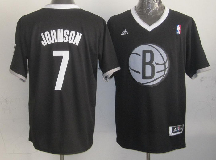 Brooklyn Nets 7 Joe Johnson Black 2013 Christmas Day Swingman Stitched NBA Jerseys