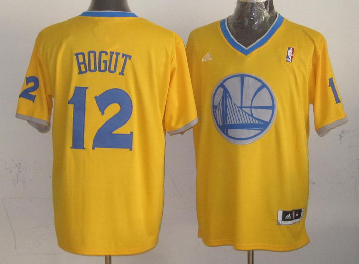 Golden State Warriors #12 Andrew Bogut Gold 2013 Christmas Day Swingman Stitched NBA Jerseys