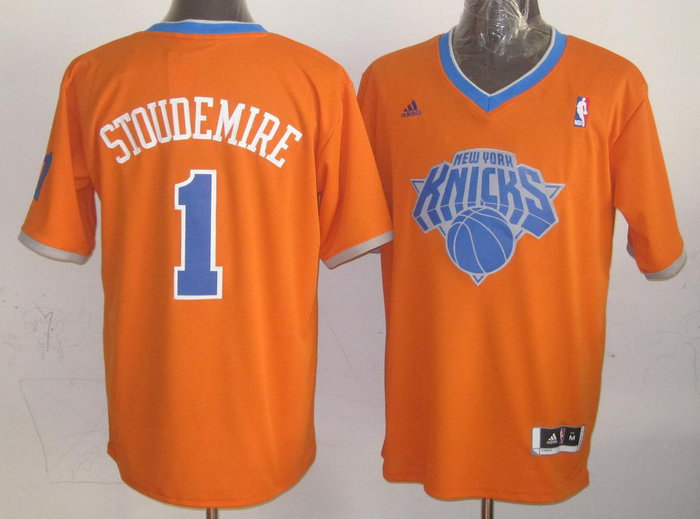 New York Knicks #1 Amar'e Stoudemire Orange 2013 Christmas Day Swingman Stitched NBA Jerseys