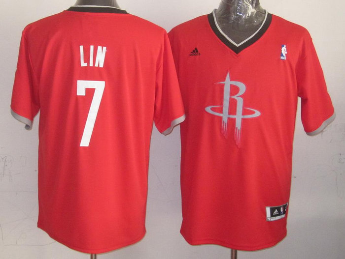 Houston Rockets 7 Jeremy Lin Red 2013 Christmas Day Swingman Stitched NBA Jerseys