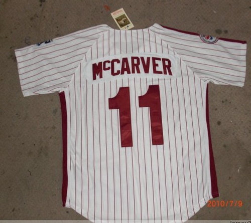 MLB Montreal Expos 11 McCARVER white strip