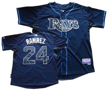 Tampa Bay Rays #24 Manny Ramirez Jersey DK blue Tampa Bay Rays #24 Manny Ramirez Jersey DK blue