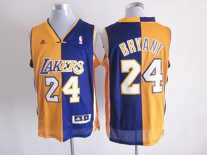 NBA Los angeles lakers #24 Kobe Bryant Split jerseys NBA Los angeles lakers #24 Kobe Bryant Split jerseys