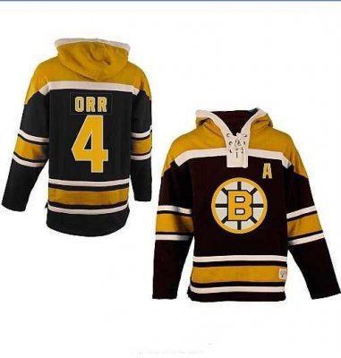 Boston Bruins 4# Bobby Orr Black Color Hooded Sweatshirt Boston Bruins 4# Bobby Orr Black Color Hooded Sweatshirt