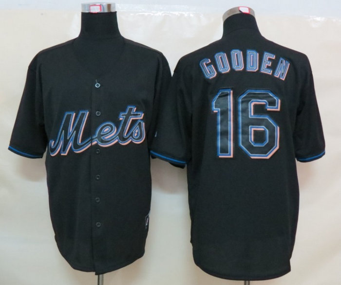MLB New York Mets 16 Gooden Black Fashion Jerseys MLB New York Mets 16 Gooden Black Fashion Jerseys
