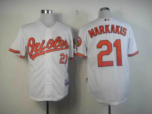 Baltimore Orioles 21# Nick Markakis White Cool Base MLB Jerseys Baltimore Orioles 21# Nick Markakis White Cool Base MLB Jerseys