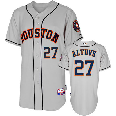 MLB Houston Astros 27 Jose Altuve Road Grey Cool Base Jerseys MLB Houston Astros 27 Jose Altuve Road Grey Cool Base Jerseys