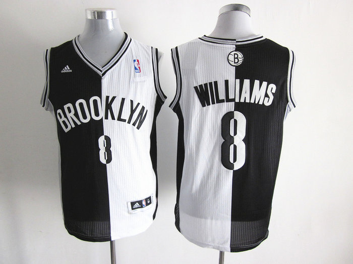 NBA Brooklyn Nets 8 Deron Williams Black Split Jerseys