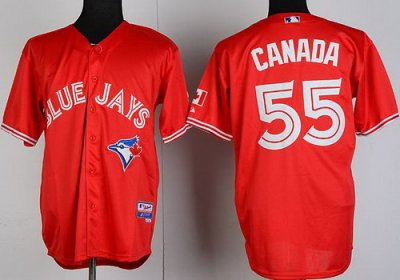 MLB Jerseys Toronto Blue Jays 55 Josh Johnson Canada Day Red