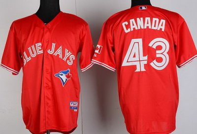 MLB Jerseys Toronto Blue Jays 43# DICKEY Canada Day Red