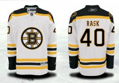 Boston Bruins #40 Tuukka Rask White Jerseys Boston Bruins #40 Tuukka Rask White Jerseys