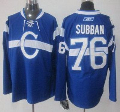 Montreal Canadiens 76 P.K. Subban Blue NHL Jerseys