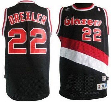 Portland Trail Blazers 22 Clyde Drexler Black Soul Swingman NBA Jerseys