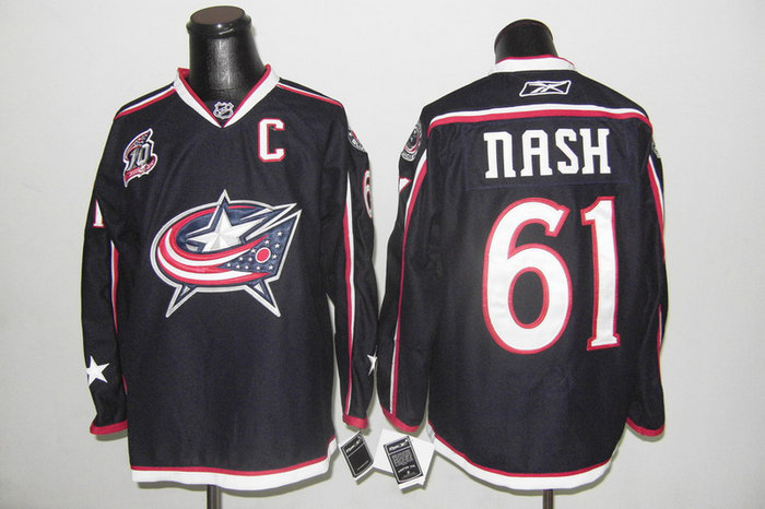 Columbus Blue Jackets #61 Rick Nash blue jerseys