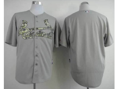 mlb jerseys st. louis cardinals blank grey(number camo)