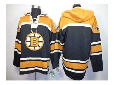 nhl jerseys boston bruins blank black-yellow(pullover hooded sweatshirt)