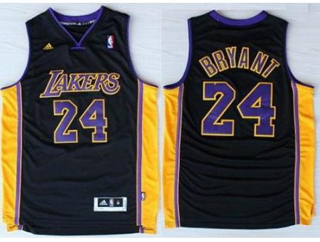 Los Angeles Lakers 24 Kobe Bryant Black Revolution 30 Swingman Purple Number New