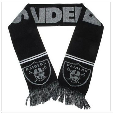 Oakland Raiders Ladies Metallic Thread Scarf Black Oakland Raiders Ladies Metallic Thread Scarf Black