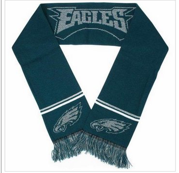 Philadelphia Eagles Ladies Metallic Thread Scarf Green
