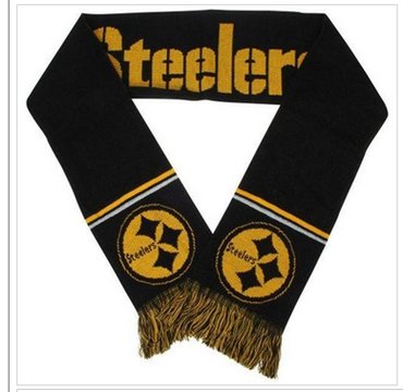 Pittsburgh Steelers Ladies Metallic Thread Scarf Black